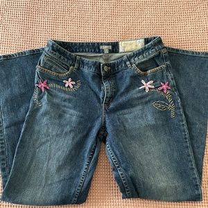 Vintage embroidered J Jill bootcut jeans
